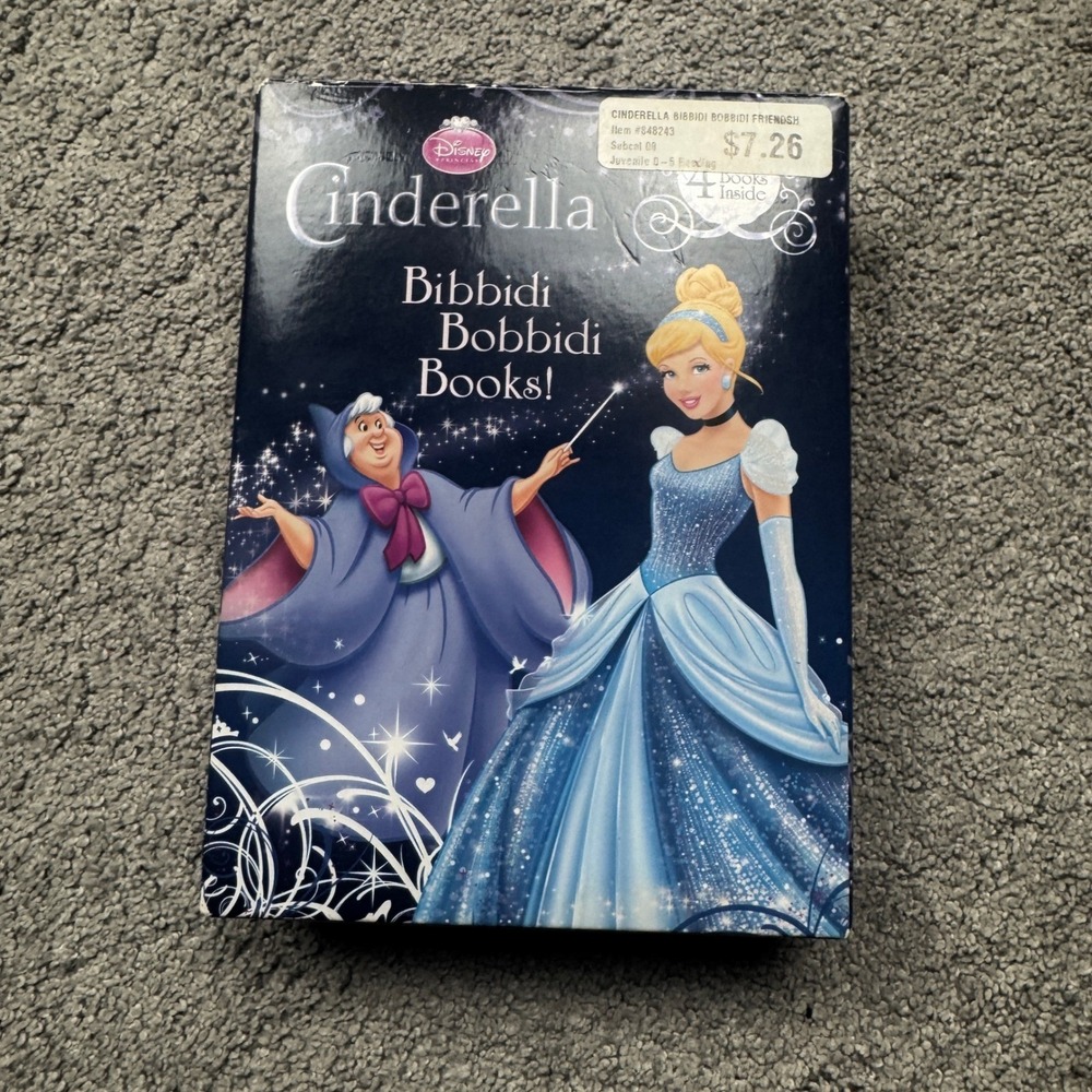 Cinderella Bibbida Bobbidi Books Set of 4 Board Books Disney